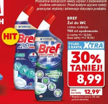 Żel do WC Bref Color Aktiv Gel Excellence