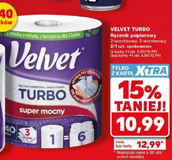 Ręcznik papierowy Velvet Turbo Duo 2-warstwowy superSTRONG
