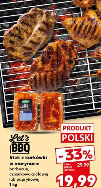 Stek z karkówki w marynacie czosnkowo-ziołowej Let's BBQ