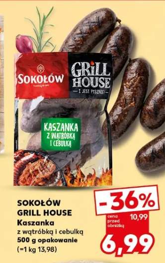 Kaszanka z wątróbką i cebulką Sokołów Grill House