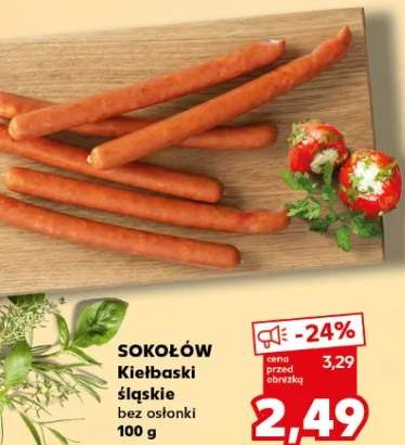 Kiełbaski śląskie bez osłonki Sokołów