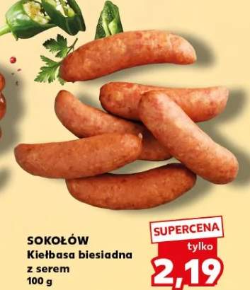 Kiełbasa biesiadna z serem Sokołów