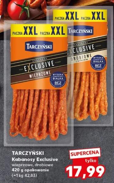 Kabanosy Exclusive drobiowe Tarczyński Paczka XXL