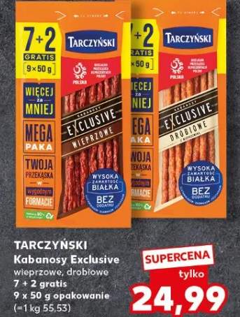 Kabanosy Exclusive wieprzowe Tarczyński 7+2 gratis