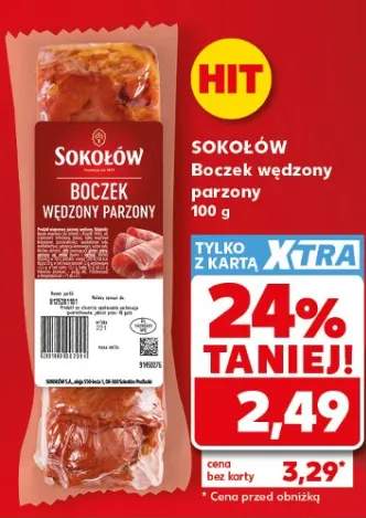 Boczek wędzony parzony Sokołów