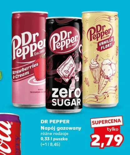 Napój gazowany Dr Pepper Strawberries & Cream