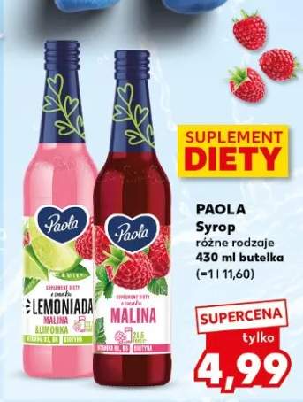 Syrop Paola lemoniada malina i limonka