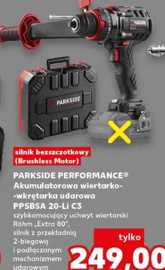 Akumulatorowa wiertarko-wkrętarka udarowa Parkside Performance PPSBSA 20-Li C3