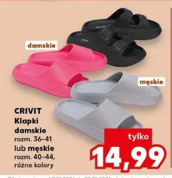 Klapki damskie Crivit rozm. 36-41