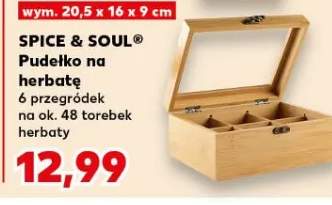 Pudełko na herbatę Spice & Soul 20,5x16x9cm 6 przegródek