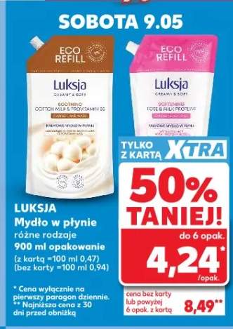 Mydło w płynie Luksja Creamy & Soft Cotton Milk & Provitamin B5 Eco Refill