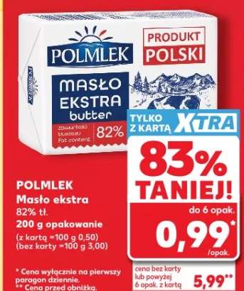 Masło ekstra Polmlek 82% tł.