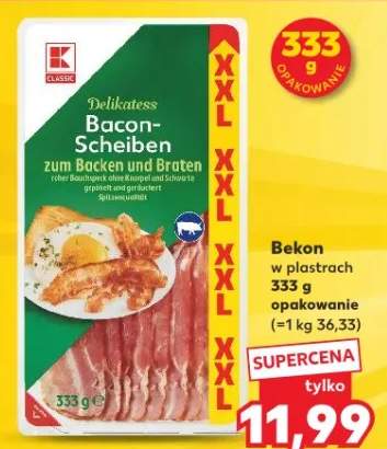 Bekon w plastrach K Classic XXL