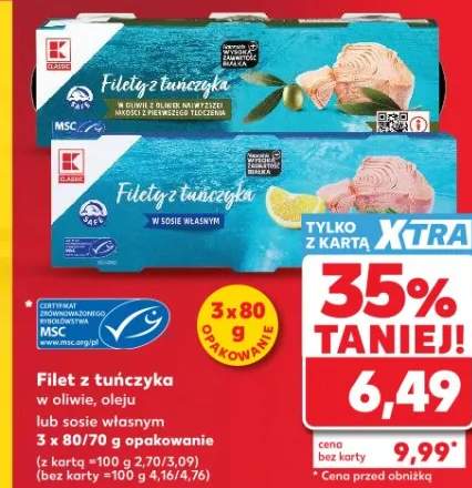 Filet z tuńczyka w sosie własnym K Classic XXL
