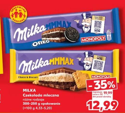 Czekolada mleczna Milka MMMAX Choco & Biscuit