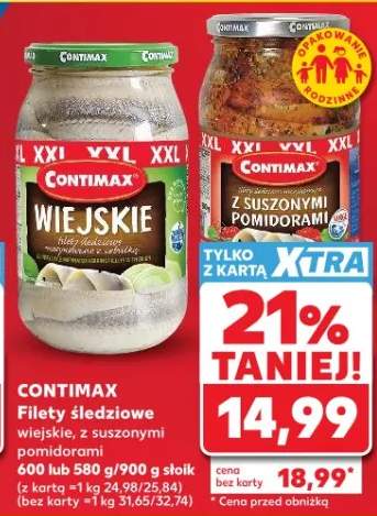 Filety śledziowe wiejskie z suszonymi pomidorami Contimax