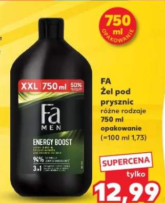 Żel pod prysznic Fa Men Energy Boost