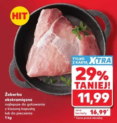 Żeberka ekstramięsne najlepsze do gotowania z kiszoną kapustą lub do pieczenia