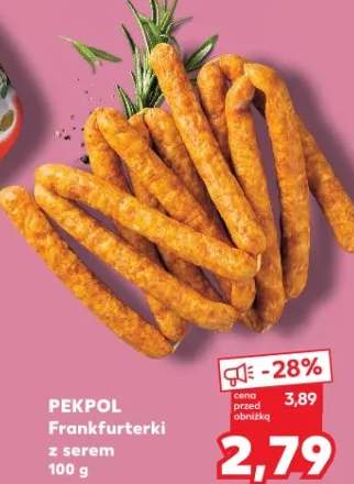 Frankfurterki z serem Pekpol