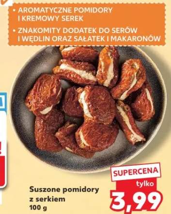 Suszone pomidory z serkiem