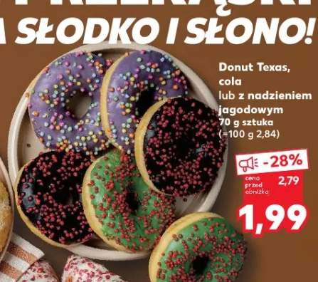 Donut Texas z nadzieniem jagodowym