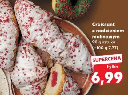 Croissant z nadzieniem malinowym