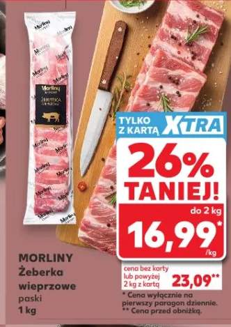 Żeberka wieprzowe paski Morliny