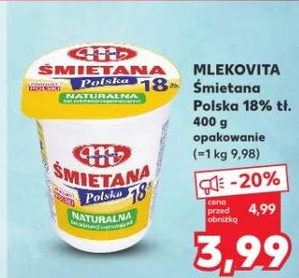 Śmietana Polska 18% tł. Mlekovita