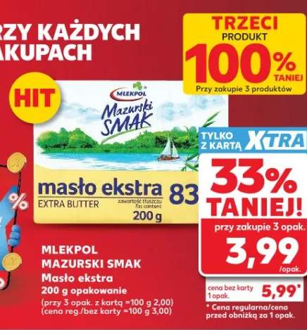 Masło ekstra Mlekpol Mazurski Smak