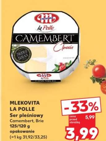 Ser pleśniowy Camembert Classic Mlekovita La Polle