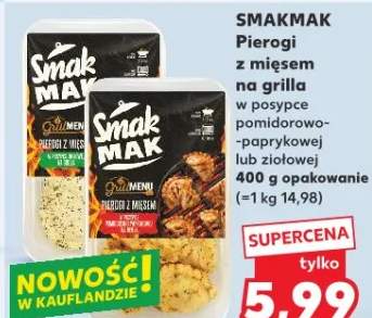 Pierogi z mięsem na grilla w posypce pomidorowo-paprykowej Smakmak