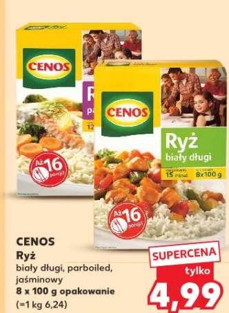 Ryż biały długi parboiled jaśminowy Cenos 8x100g opakowanie