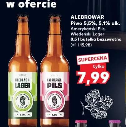 Piwo Alebrowar Amerykański Pils 5,1% alk.