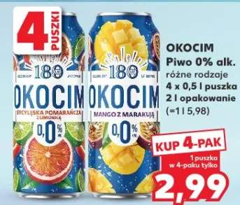 Piwo Okocim 0% alk. 4-pak