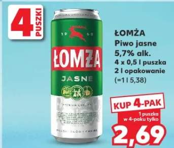 Piwo Łomża jasne 5,7% alk. 4-pak