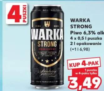 Piwo Warka Strong 6,3% alk. 4-pak