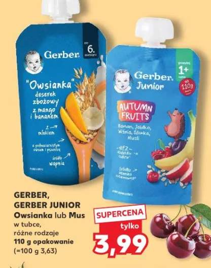 Owsianka lub Mus w tubce Gerber