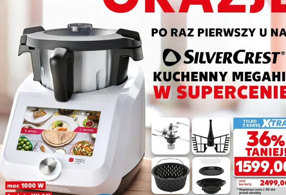 Robot kuchenny SilverCrest SKMS 1200 C1 moc 1000W funkcja WLAN