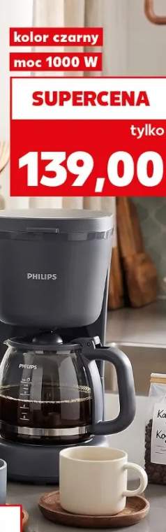 Ekspres przelewowy Philips Essentials Collection HD7430/90 kolor czarny 1000W
