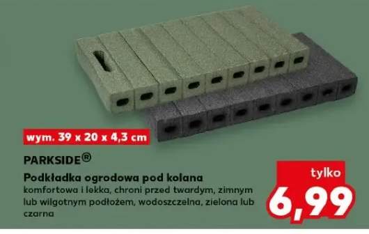Podkładka ogrodowa pod kolana Parkside® wodoszczelna zielona 39x20x4,3cm