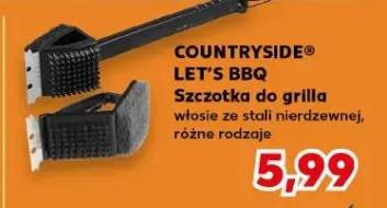 Szczotka z gąbką do grilla Countryside Let's BBQ z zapasową gąbką
