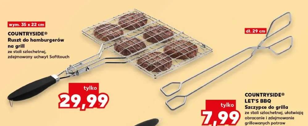 Szczypce do grilla Countryside Let's BBQ dł. 29cm ze stali szlachetnej