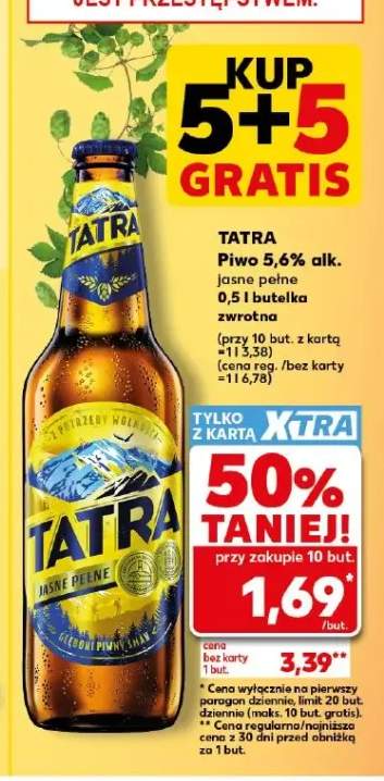 Piwo jasne pełne 5,6% Tatra