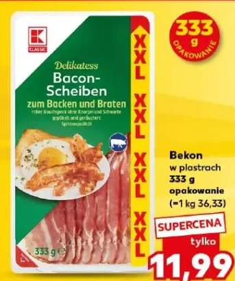 Bekon w plastrach K-Classic