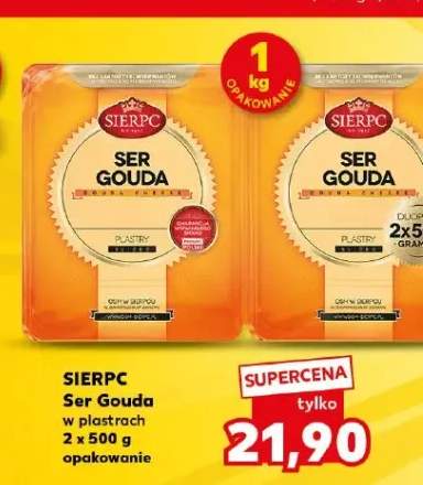 Ser Gouda w plastrach Sierpc 2-pak 500g