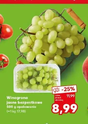 Winogrona jasne bezpestkowe