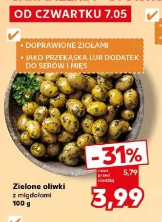 Zielone oliwki z migdałami