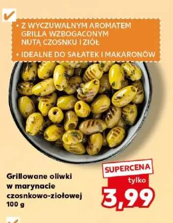 Grillowane oliwki w marynacie czosnkowo-ziołowej
