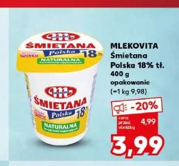 Śmietana Polska 18% tł. MLEKOVITA