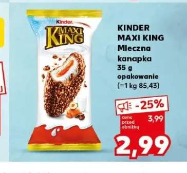 Mleczna kanapka KINDER MAXI KING